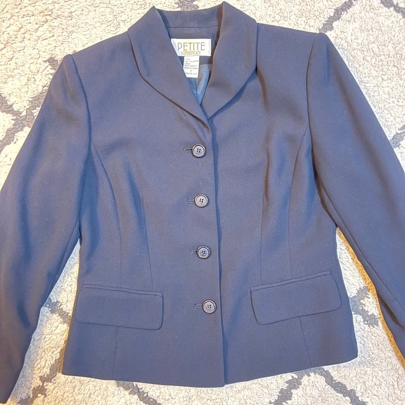 Simple Navy Lined 4-Button Blazer - Picture 1 of 5